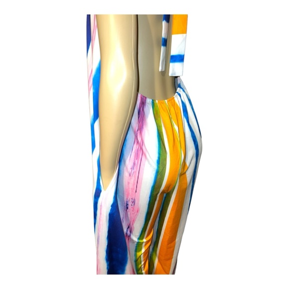 Gorgeous Dolls Multicolor Layla Halter Jumpsuit - Picture 5 of 6